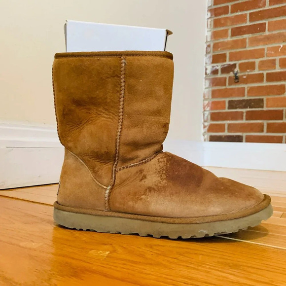 UGG Classic Men’s Short Boot Suede Upper 5800 Chestnut 100% Authentic Sz 10 US - Picture 10 of 15